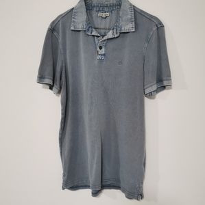 Blue Calvin Klein collared shirt